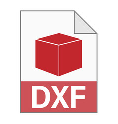 Modern Flat Design Of Dxf File Icon For Web