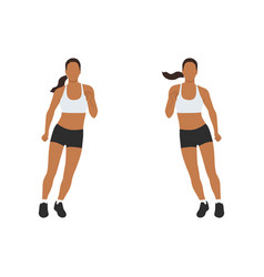 Woman Doing Side To Hops Exercise