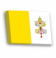 3d Flag Of Vatican City