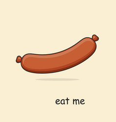 Cartoon Sausage Eat Me Postcard