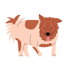 Dog Portrait In Flat Style