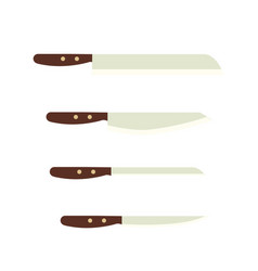 Set Of Kitchen Knives Clipart