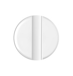 White Medical Round Pill In Mockup Style