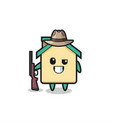 House Hunter Mascot Holding A Gun