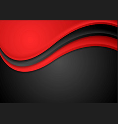 Abstract Red And Black Wavy Background