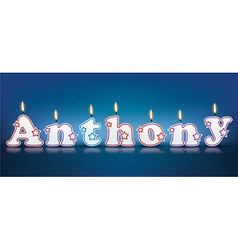 Anthony Written With Burning Candles