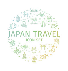 Japan Travel And Tourism Round Design Template