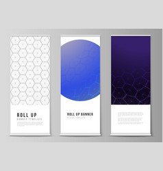 Layout Roll Up Banner Stands Vertical