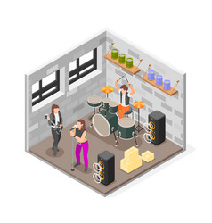 Rock Music Isometric