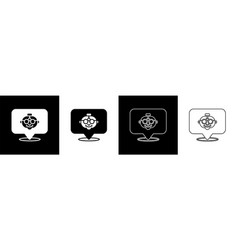 Set Grandmother Icon Isolated On Black And White