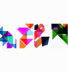 Triangle Poster Geometric Background Set