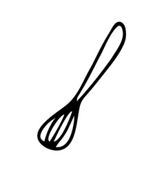 Doodle Whisk For Cooking Food Hand Drawn Corolla