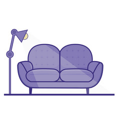 Luxury Purple Modern Sofa Furniture