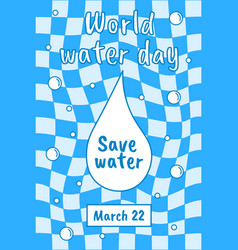 Poster For World Water Day Save Water