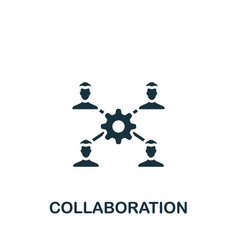 Collaboration Icon Monochrome Simple Sign From