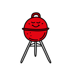 Doodle Bbq Grill Brazier With Smiling Face