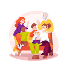 Family Reunion Isolated Cartoon