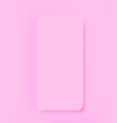 Modern Pink Mobile Phone With Blank Screen 3d