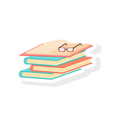 Book Sticker With Glasses