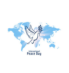 International Peace Day Background With Dove