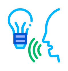 Lightbulb Voice Control Icon