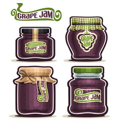 Grape Jam In Glass Jars