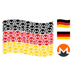 Waving Germany Flag Mosaic Of Monero Currency