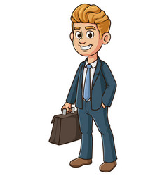 Businessman With Briefcase Cartoon