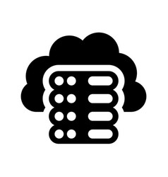 Cloud Server Storage Black Icon