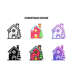 Snow House Icon With Different Style