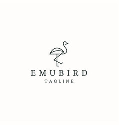 Emu Bird Australia Animal Logo Icon Design