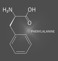 Phenylalanine Molecule Skeletal Formula