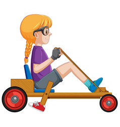 Girl Driving Billy Cart