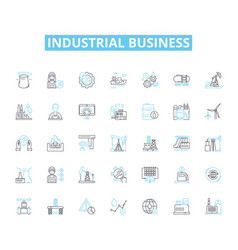 Industrial Business Linear Icons Set