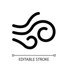 Strong Wind White Linear Ui Icon