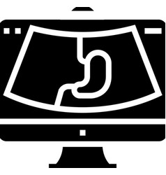 Ultrasound Abdomen Health Check Glyph Icon