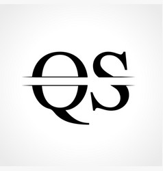 Initial monogram letter qs logo design template Vector Image
