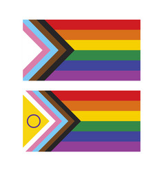 Lgbtq Progress Pride Flag Icon Set