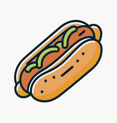 Minimalist Hot Dog Icon