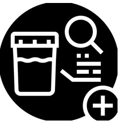 Urine Analysis Health Check Glyph Icon