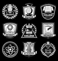 Vintage University And College Labels Set