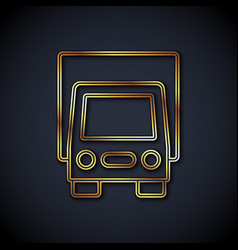 Gold Line Delivery Cargo Truck Vehicle Icon