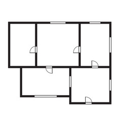 Apartment Architectural Plan Top View Of Floor