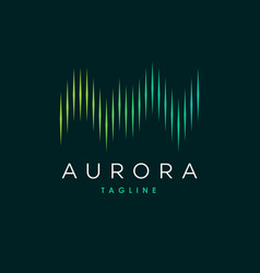 Simple Green And Blue Aurora Logo Modern