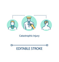 Catastrophic Injury Spinal Trauma Concept Icon