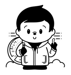 Doctor With Thermometer - Cute Cartoon Doctor