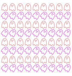 Halloween Cute Smiling Ghosts Pattern