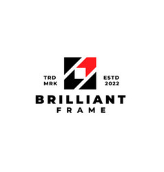 Red And Black Arrows Rectangle Frame Logo