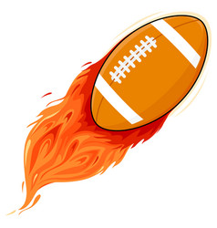 Rugby Ball On Fire