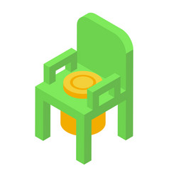 Chair Potty Icon Isometric Baby Toilet